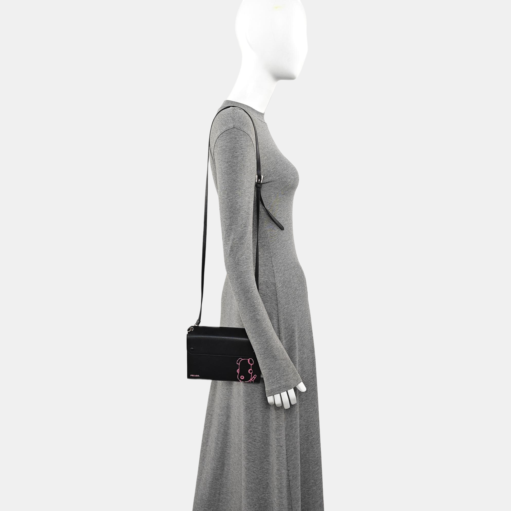 Calfskin Shoulder Bag Black