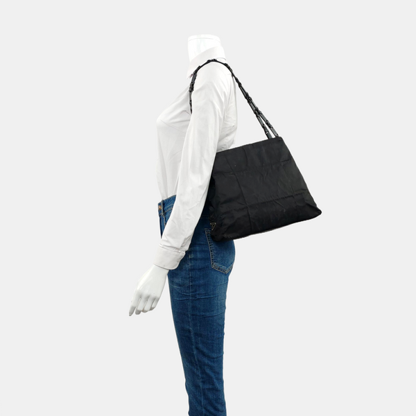 Nylon Tote Bag Black