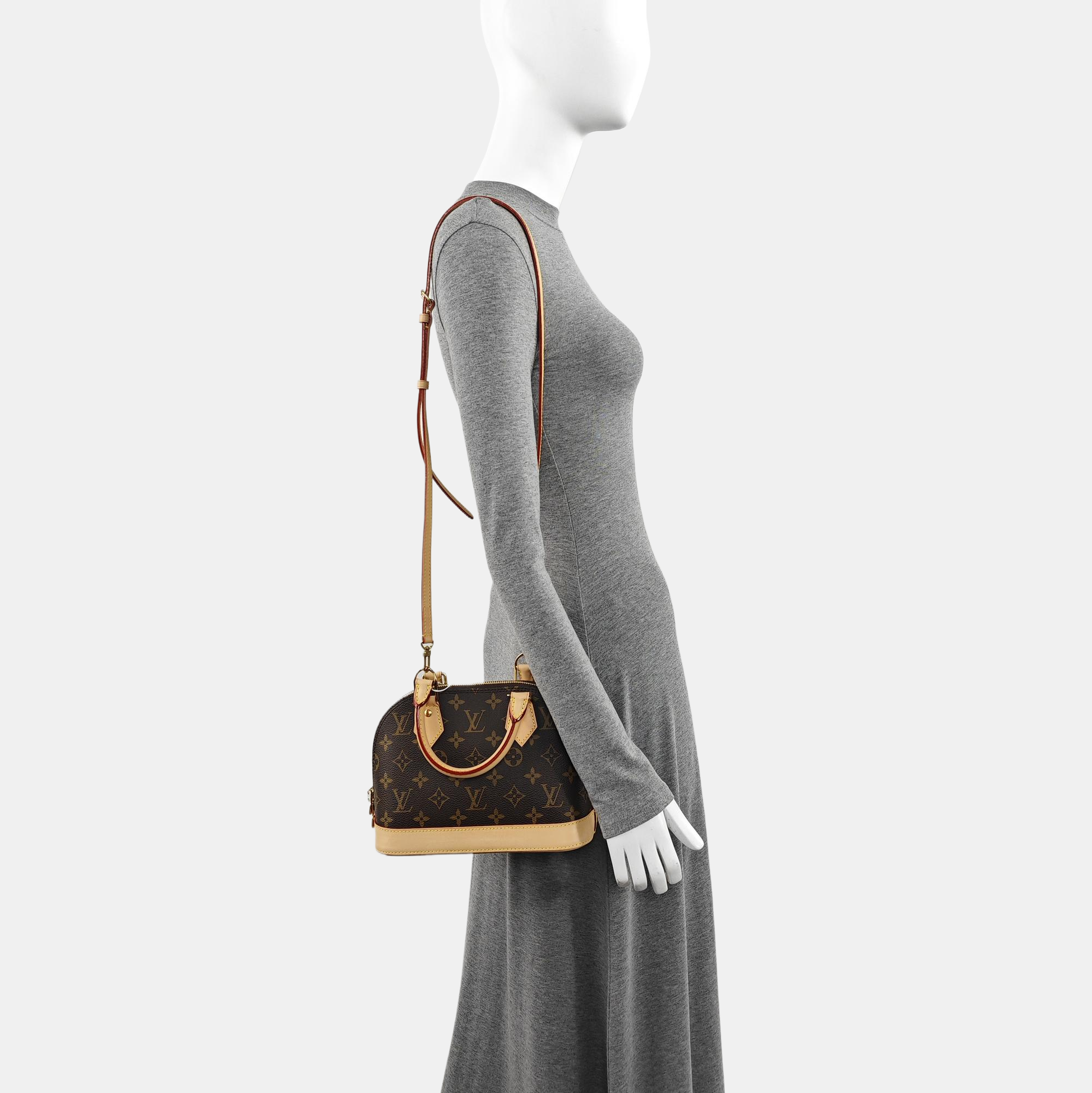 ALMA BB Monogram Coated Canvas Brown