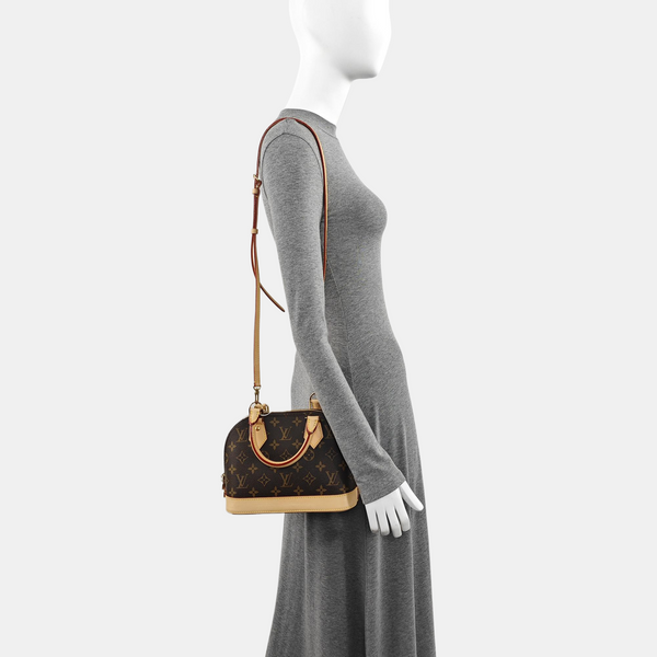 ALMA BB Monogram Coated Canvas Brown