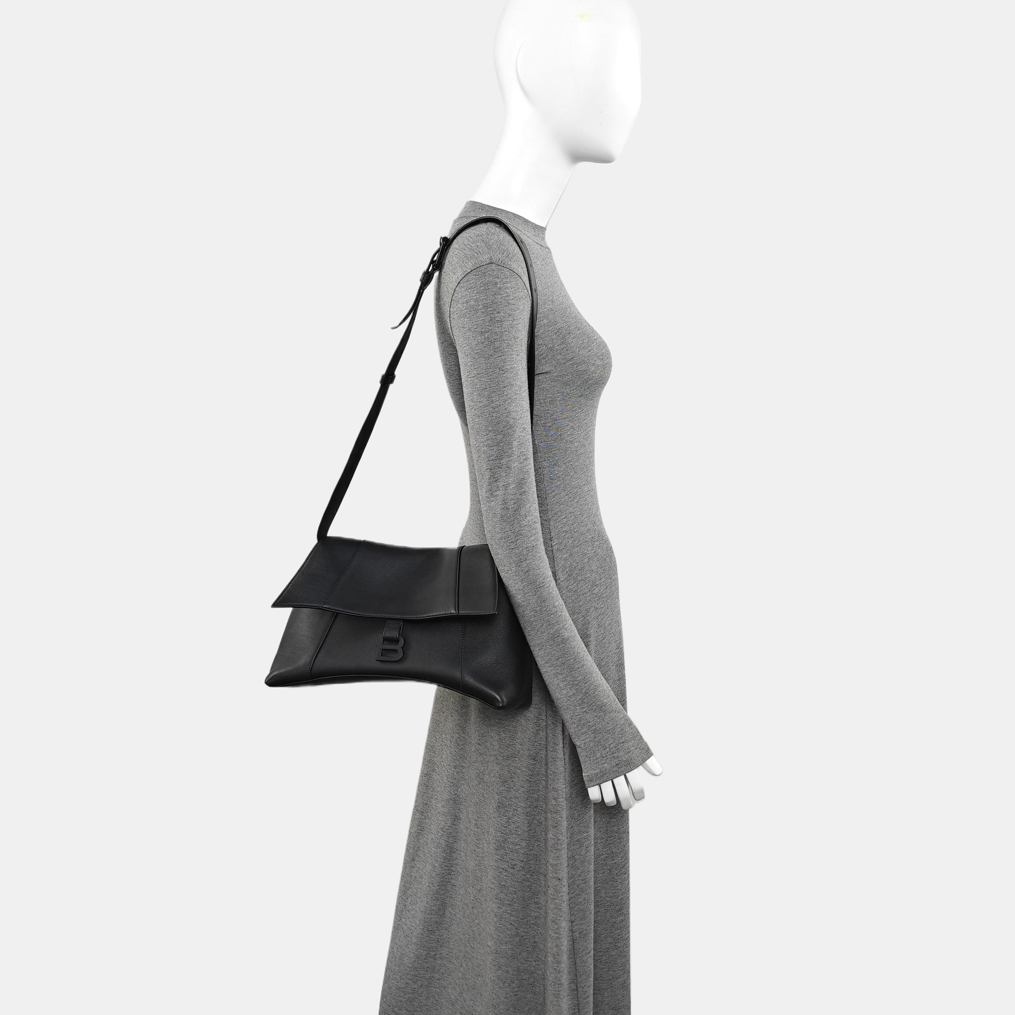 Downtown Medium Calfskin Black