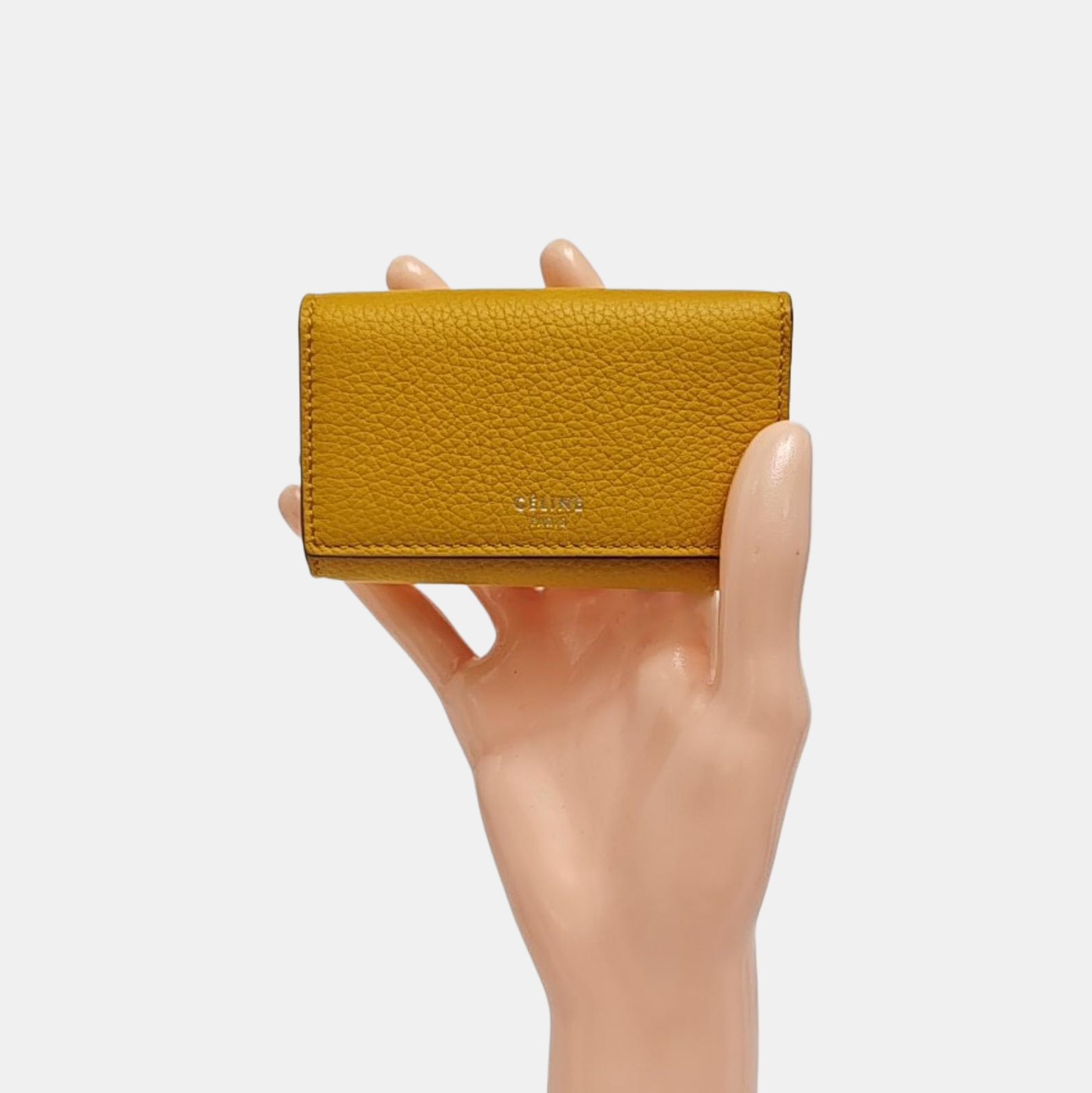 Calfskin Key Pouch Yellow