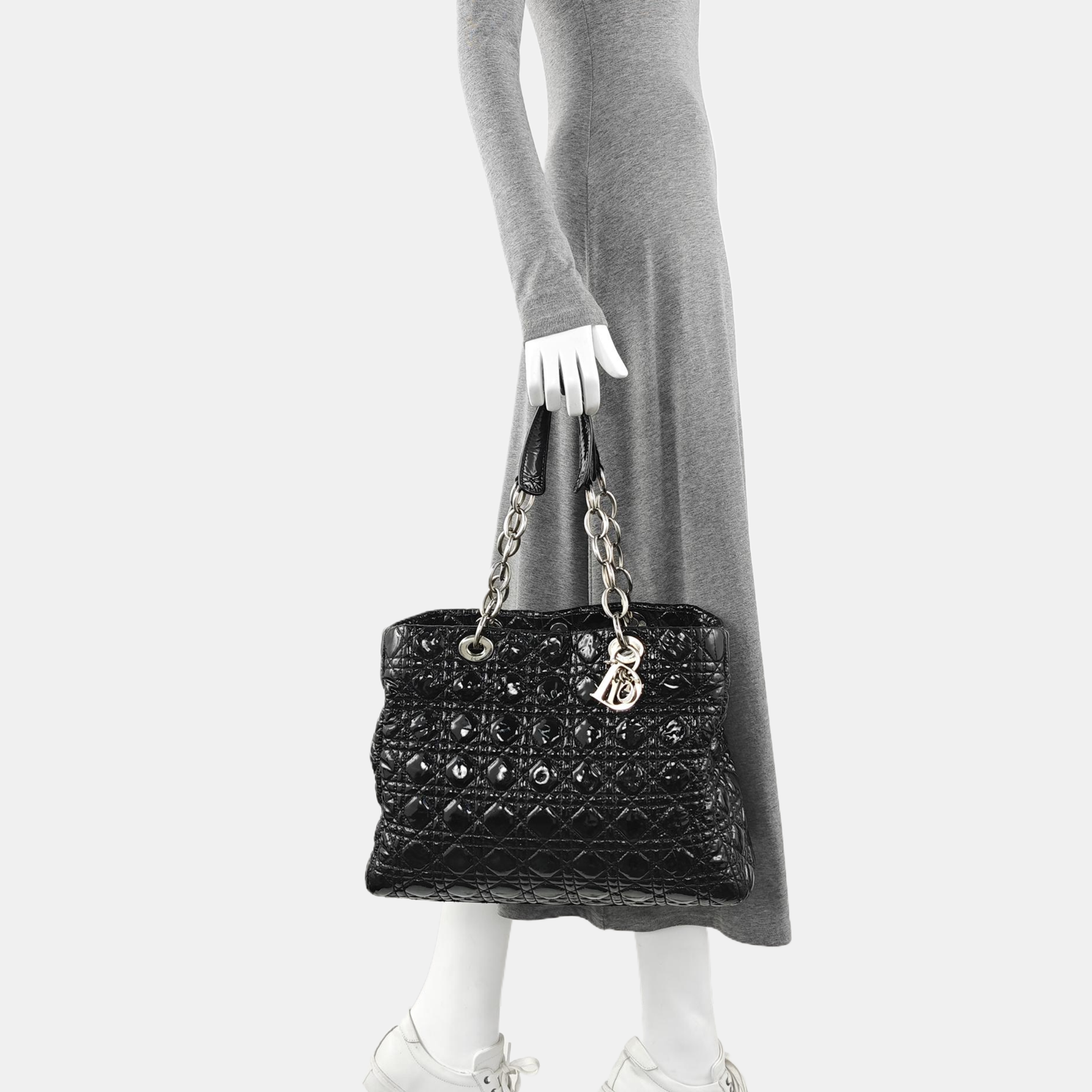 Dior Soft Cannage Patent Leather Black
