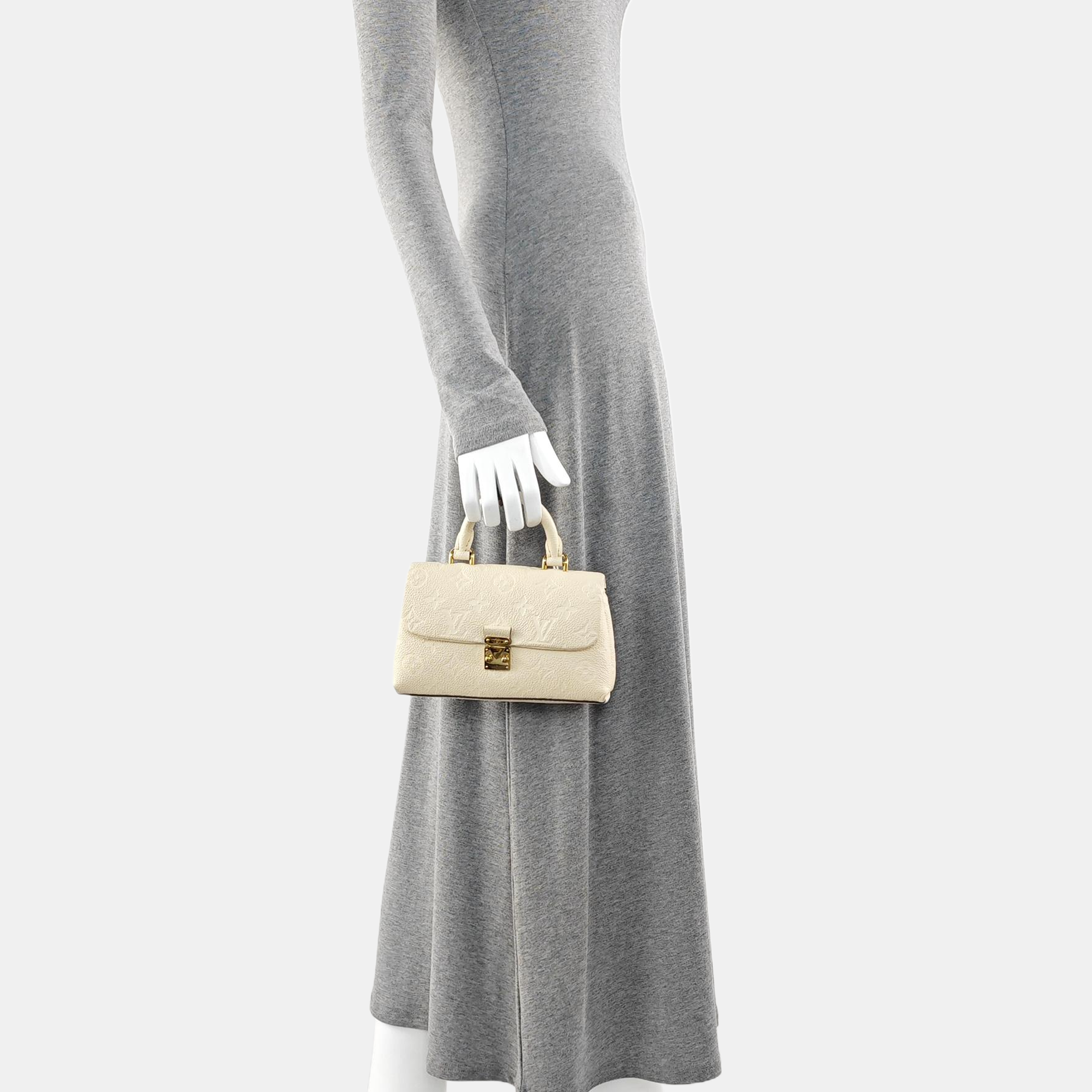 NANO MADELEINE Nano Monogram Calfskin Beige