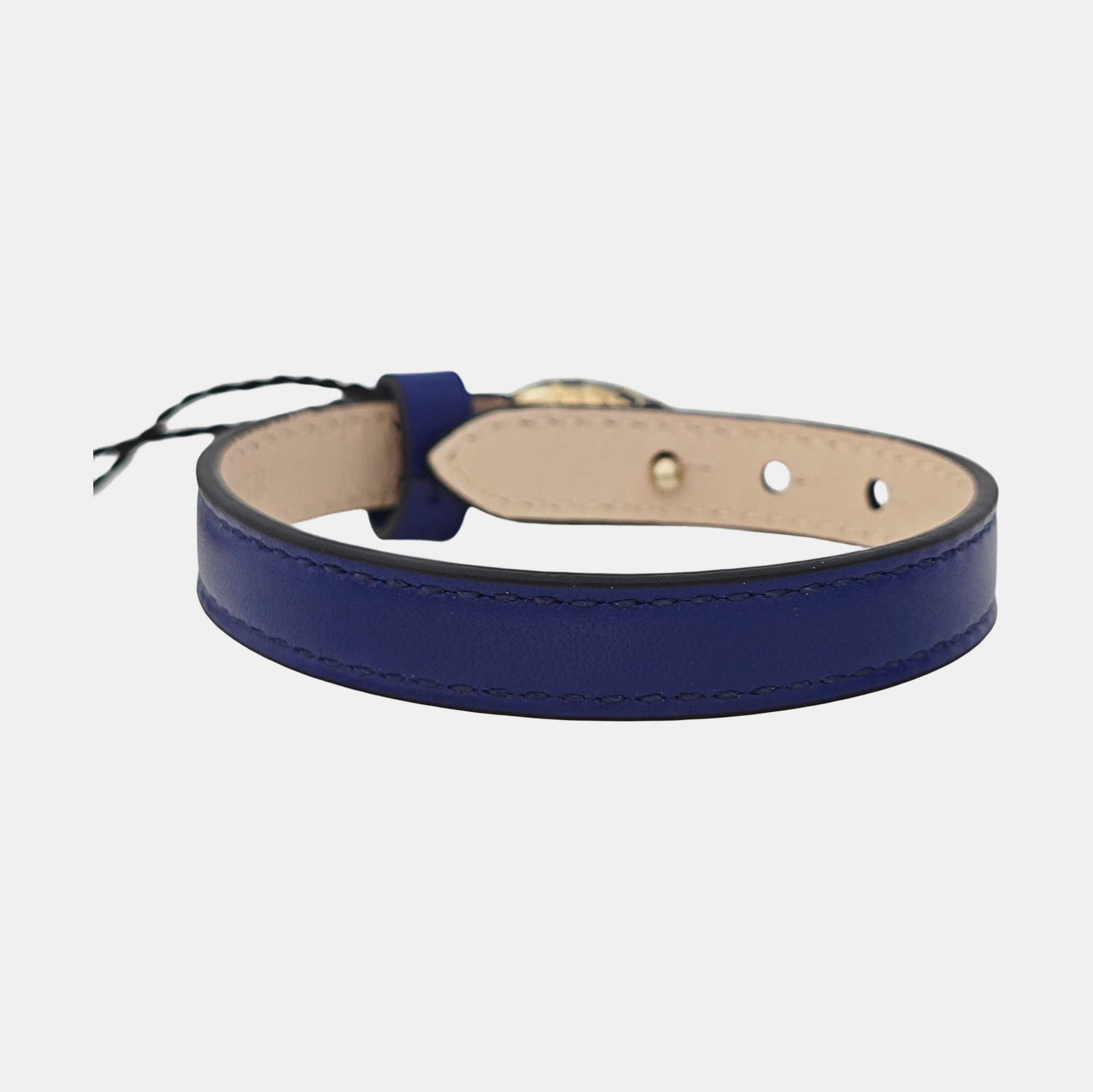 SERPENTI Leather Blue Bangle