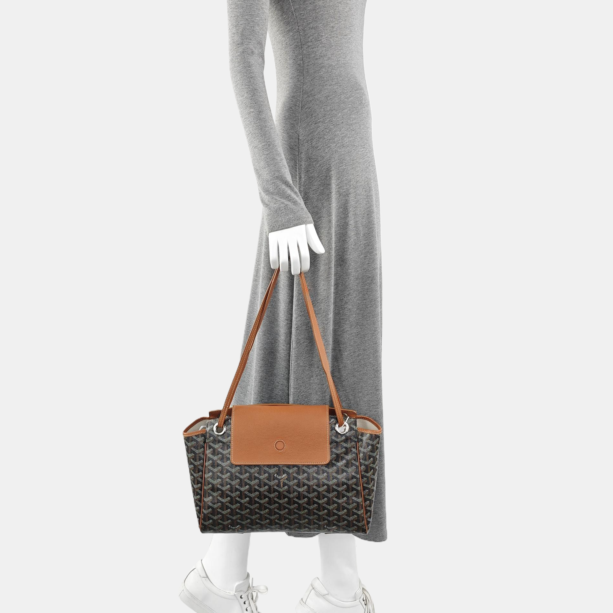 Rouette PM Coated Canvas Brown