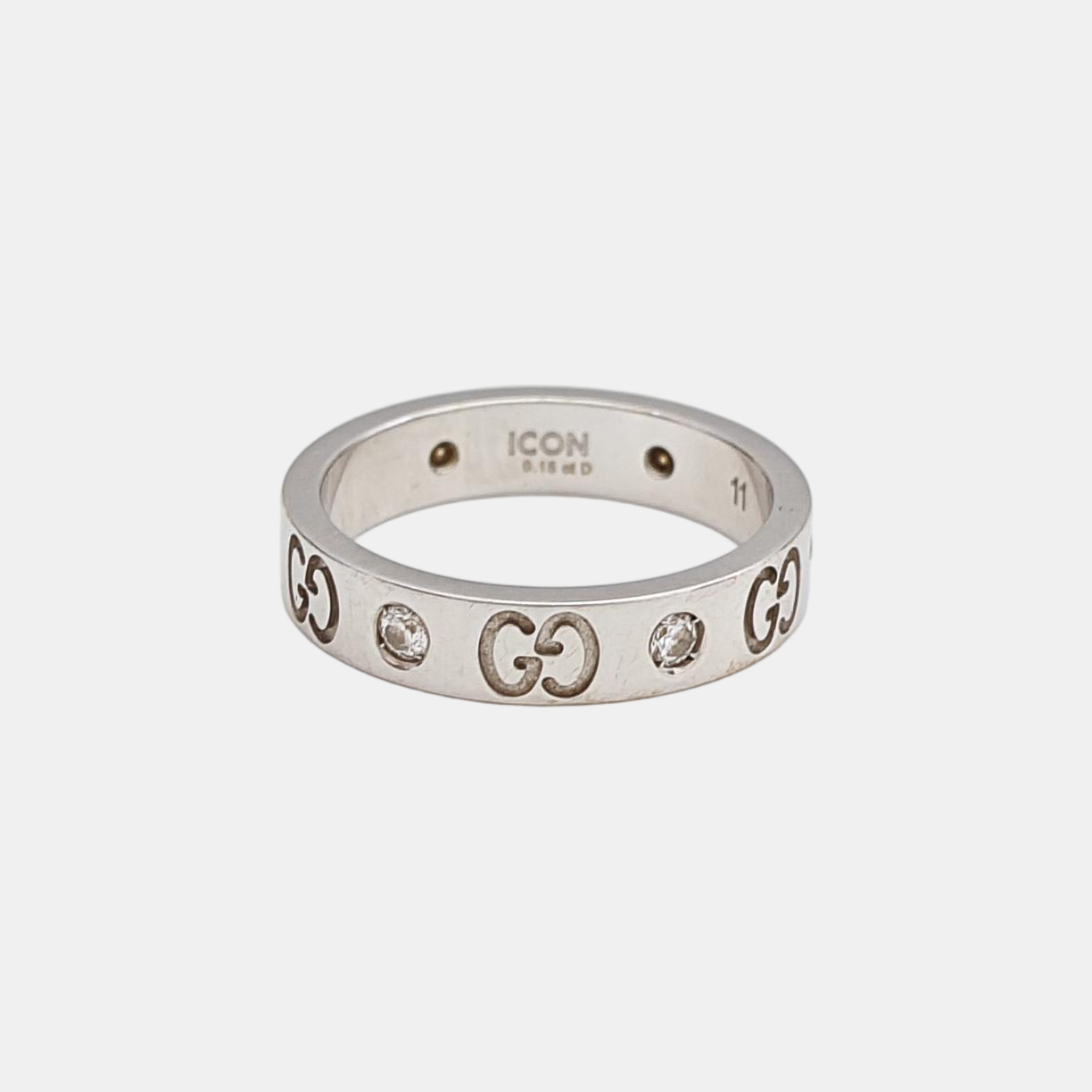 Icon 18k White Gold Silver Ring HK 11