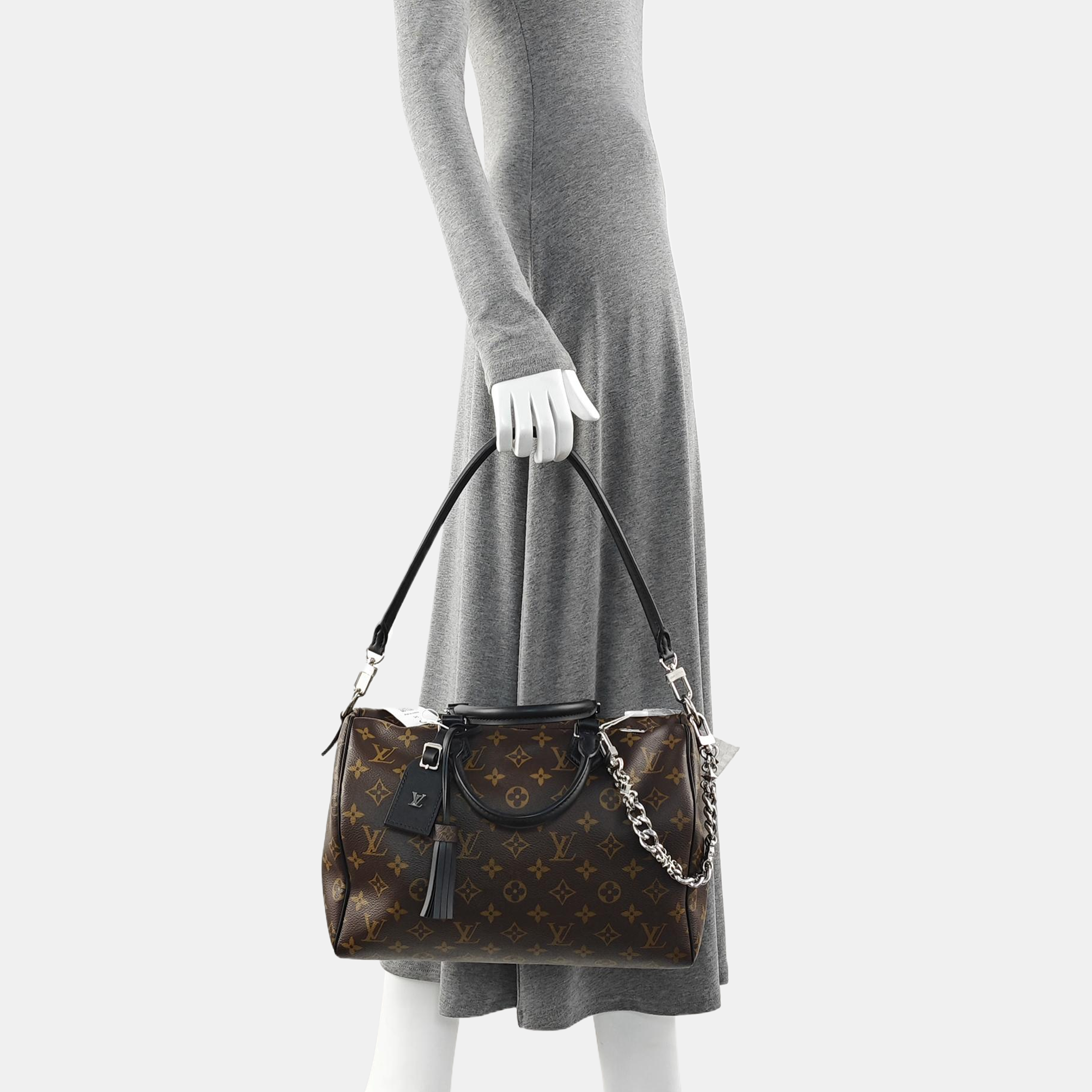SPEEDY SOFT 30 Monogram Coated Canvas Brown