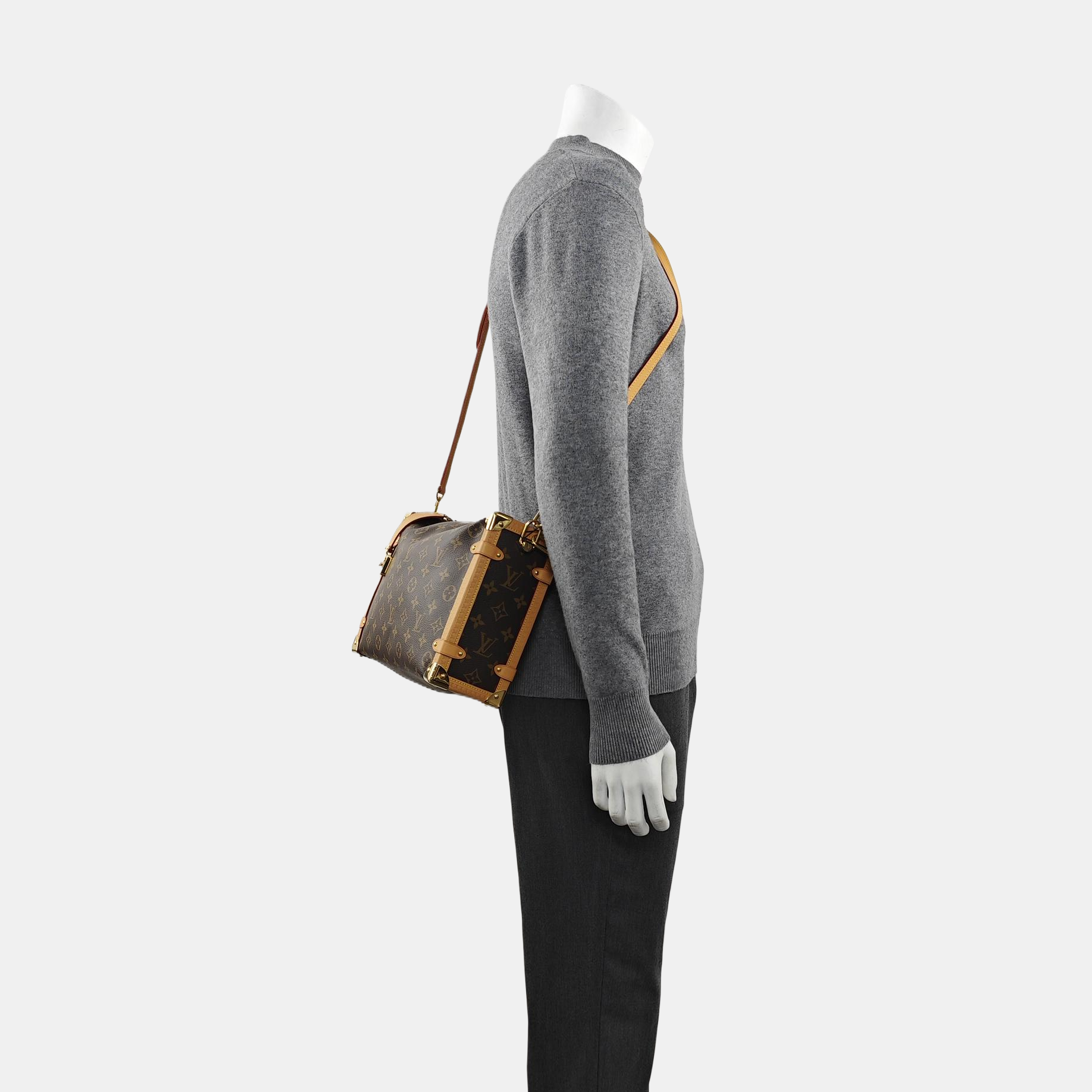 SIDE TRUNK GM Monogram Coated Canvas Brown