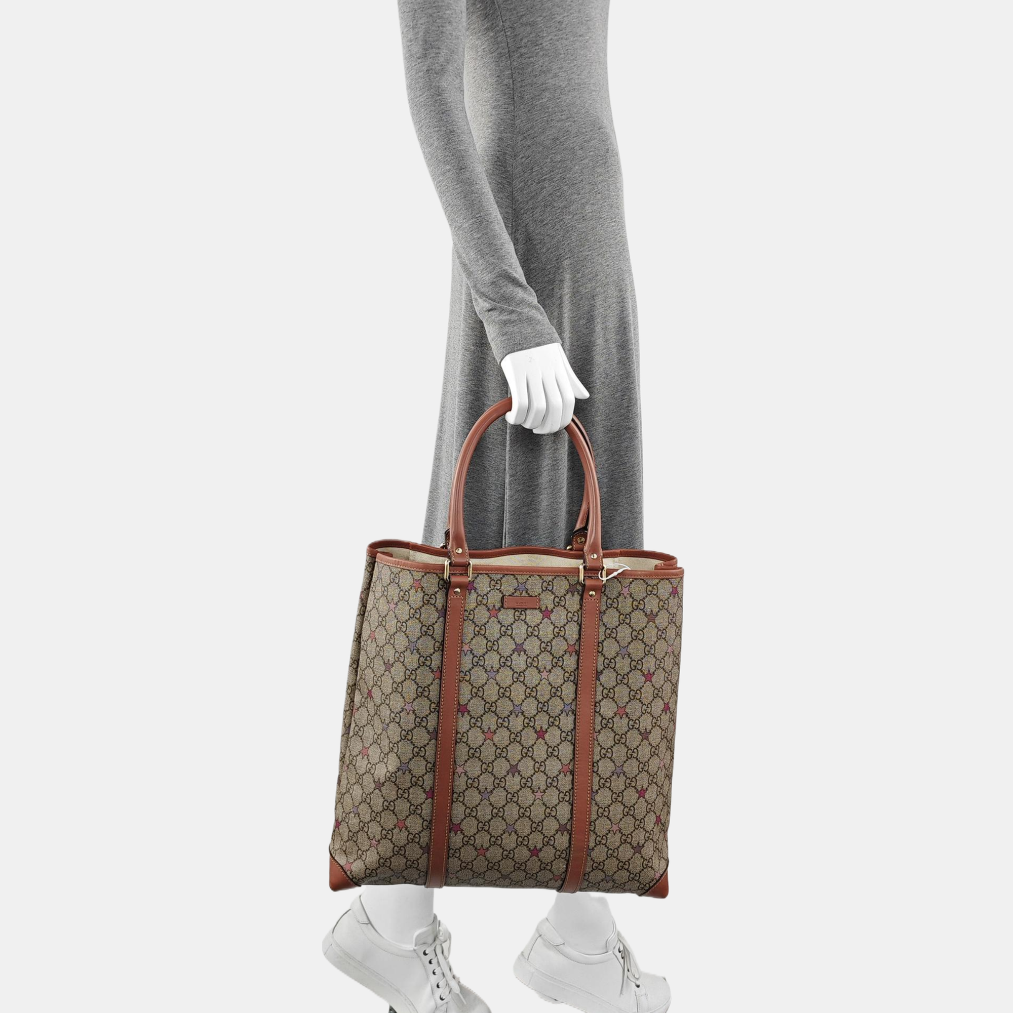 Monogram Coated Canvas Tote Bag Black