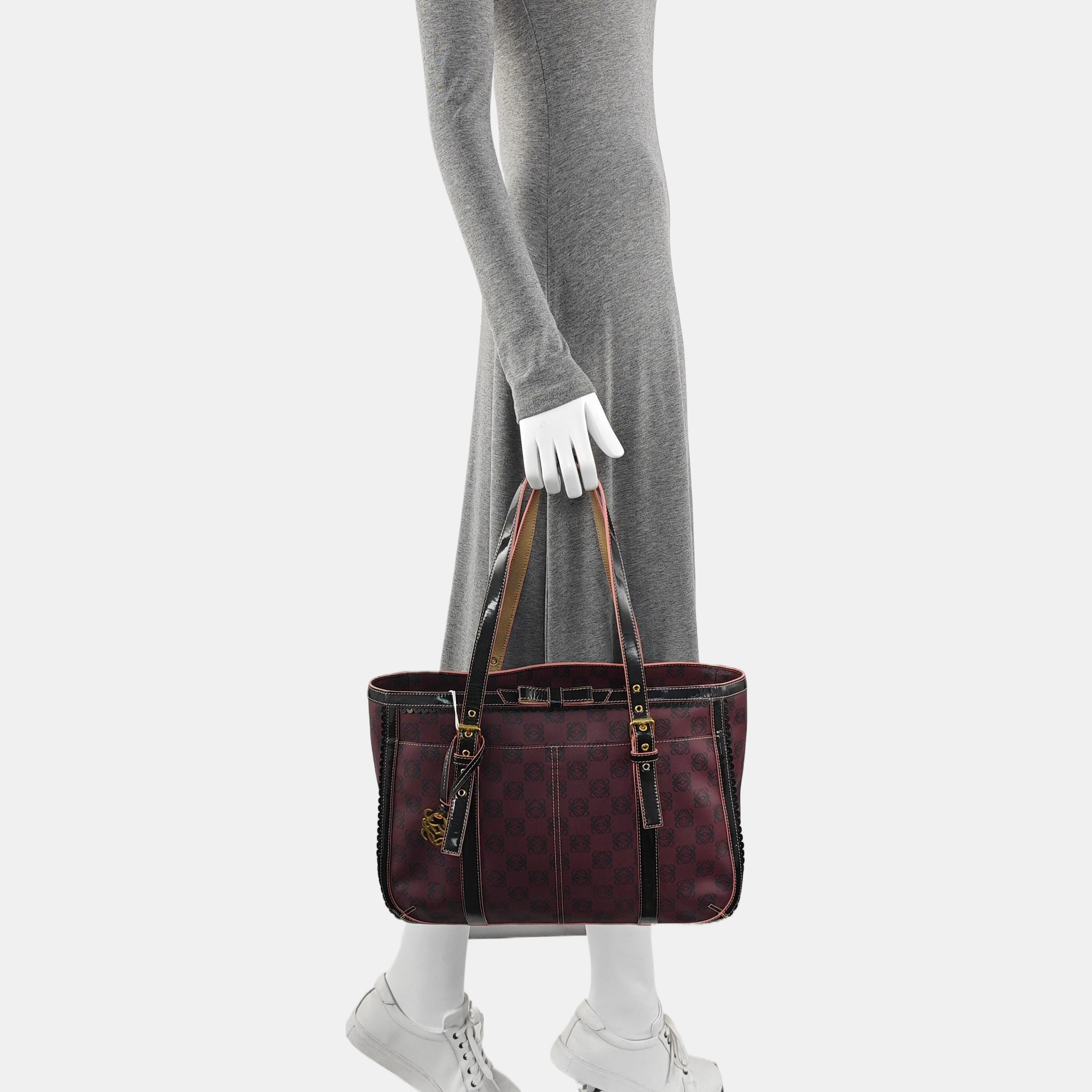 Coated Canvas Tote Bag Red