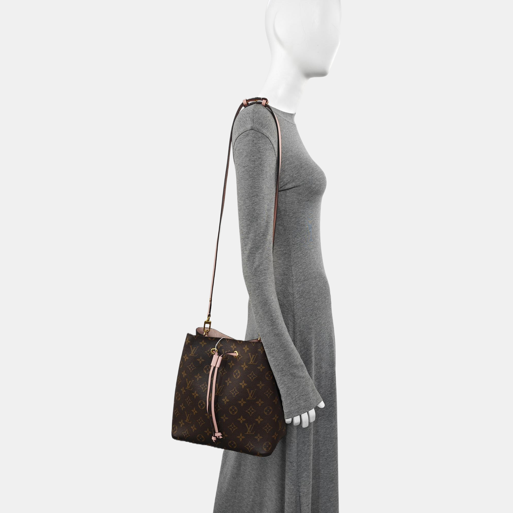 NÉONOÉ MM Monogram Coated Canvas Brown