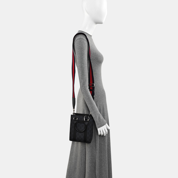 Coated Canvas Tote Bag Mini Black