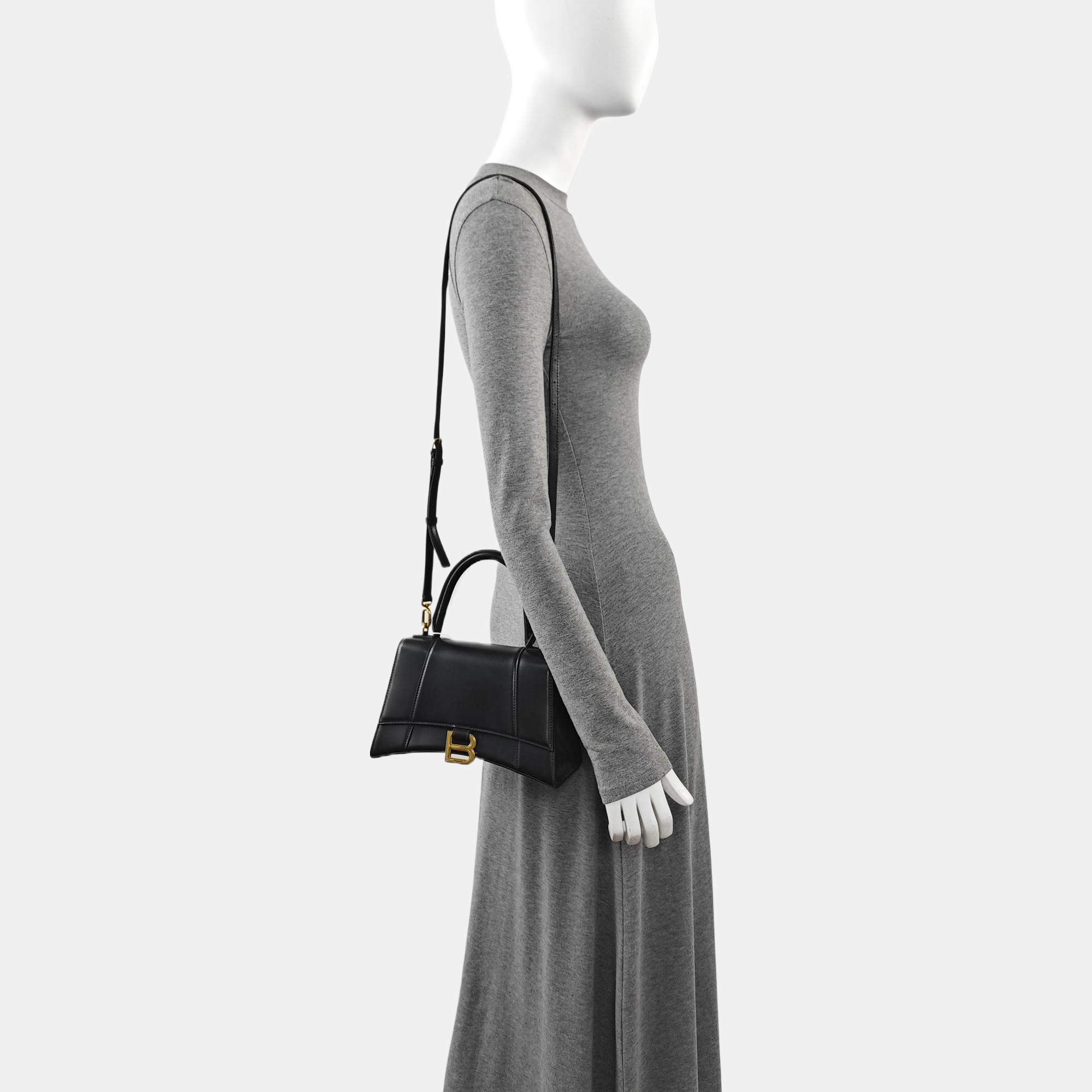 Hourglass S Calfskin Black