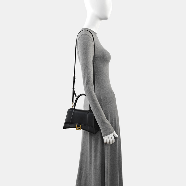 Hourglass S Calfskin Black