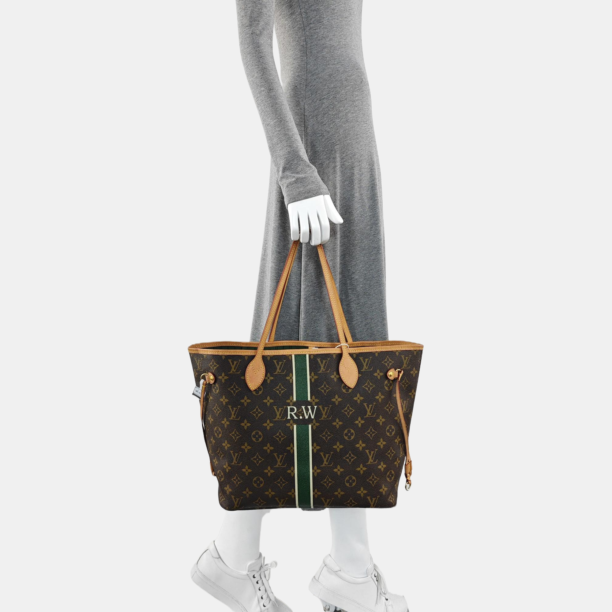 NEVERFULL MM Monogram Coated Canvas Brown