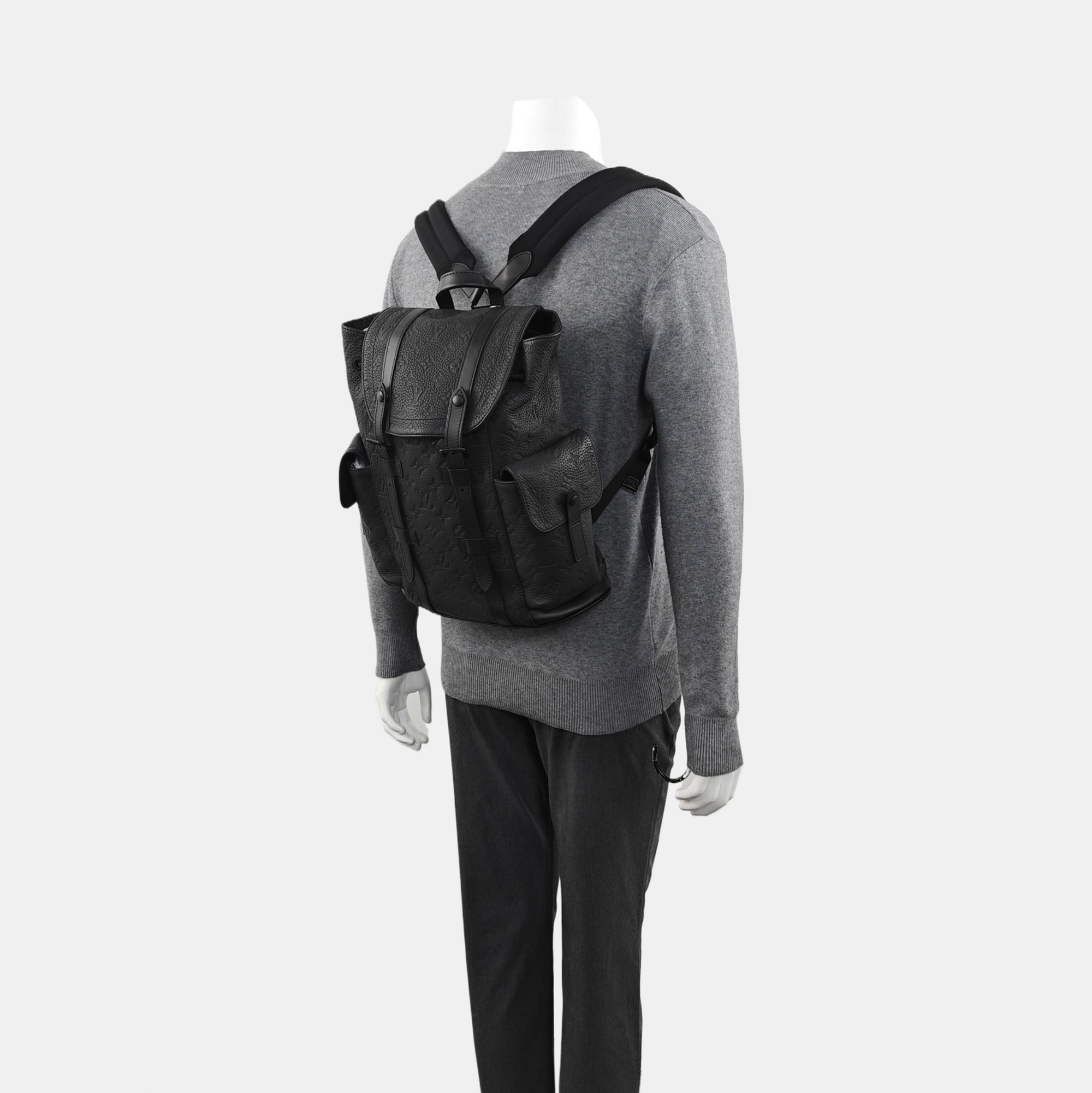 CHRISTOPHER PM Monogram Calfskin Black