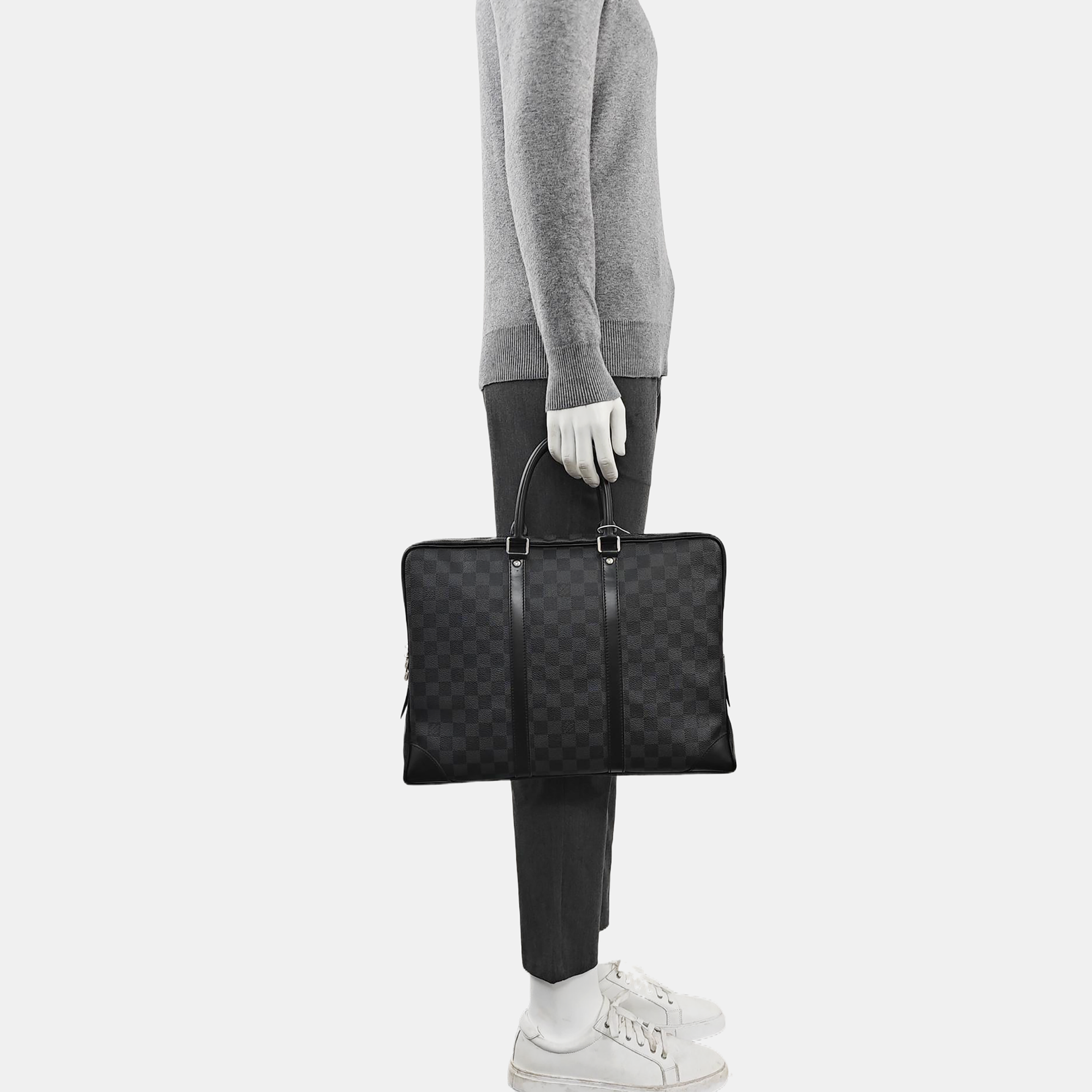 PORTE-DOCUMENTS Damier Graphite Coated Canvas Black