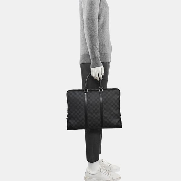 PORTE-DOCUMENTS Damier Graphite Coated Canvas Black