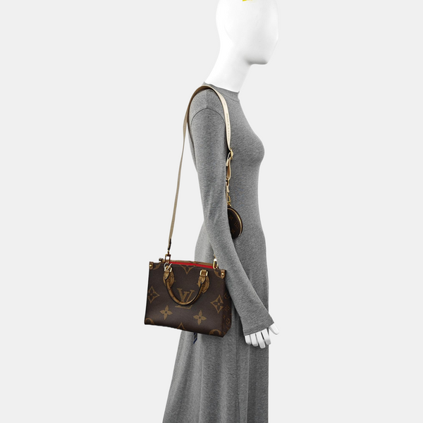 ONTHEGO PM Monogram Coated Canvas Brown