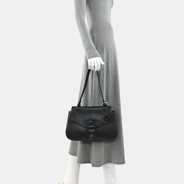 Calfskin Shoulder Bag Black