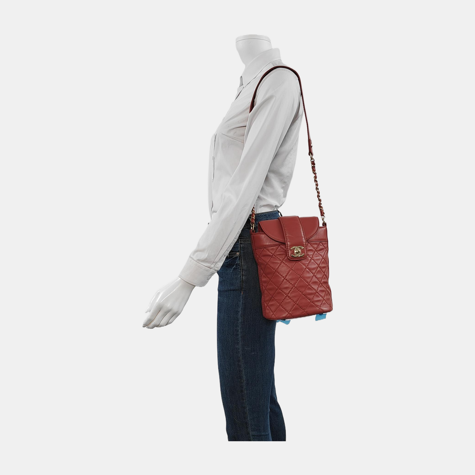 Quilted Calfskin Red