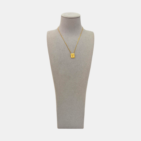 ALPHABET Brass Gold Necklace