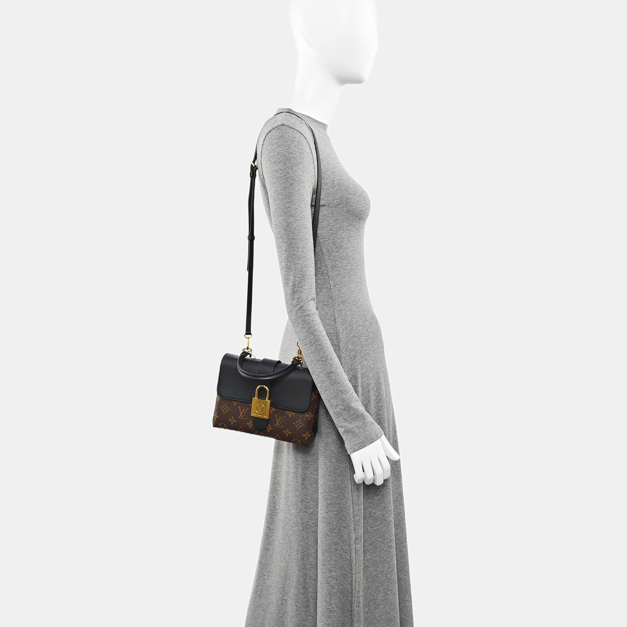 LOCKY BB Monogram Coated Canvas Brown