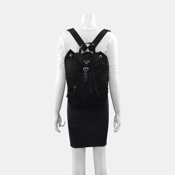 Nylon Backpack Black