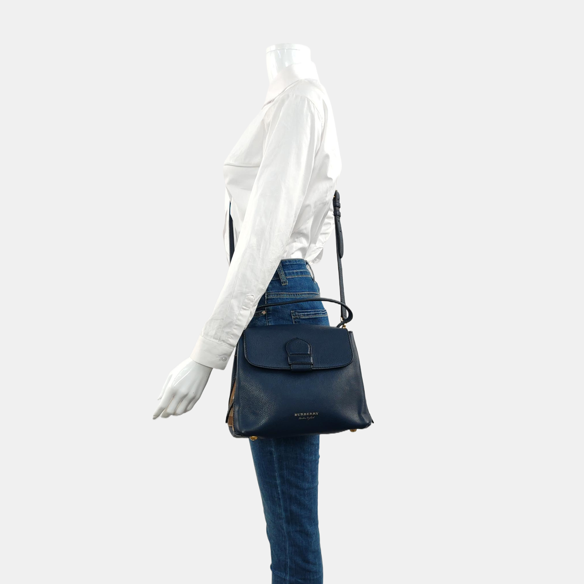 Calfskin Tote Bag Blue