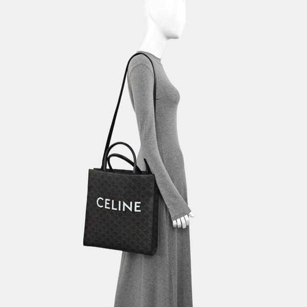 CABAS CELINE Small Coated Canvas Black