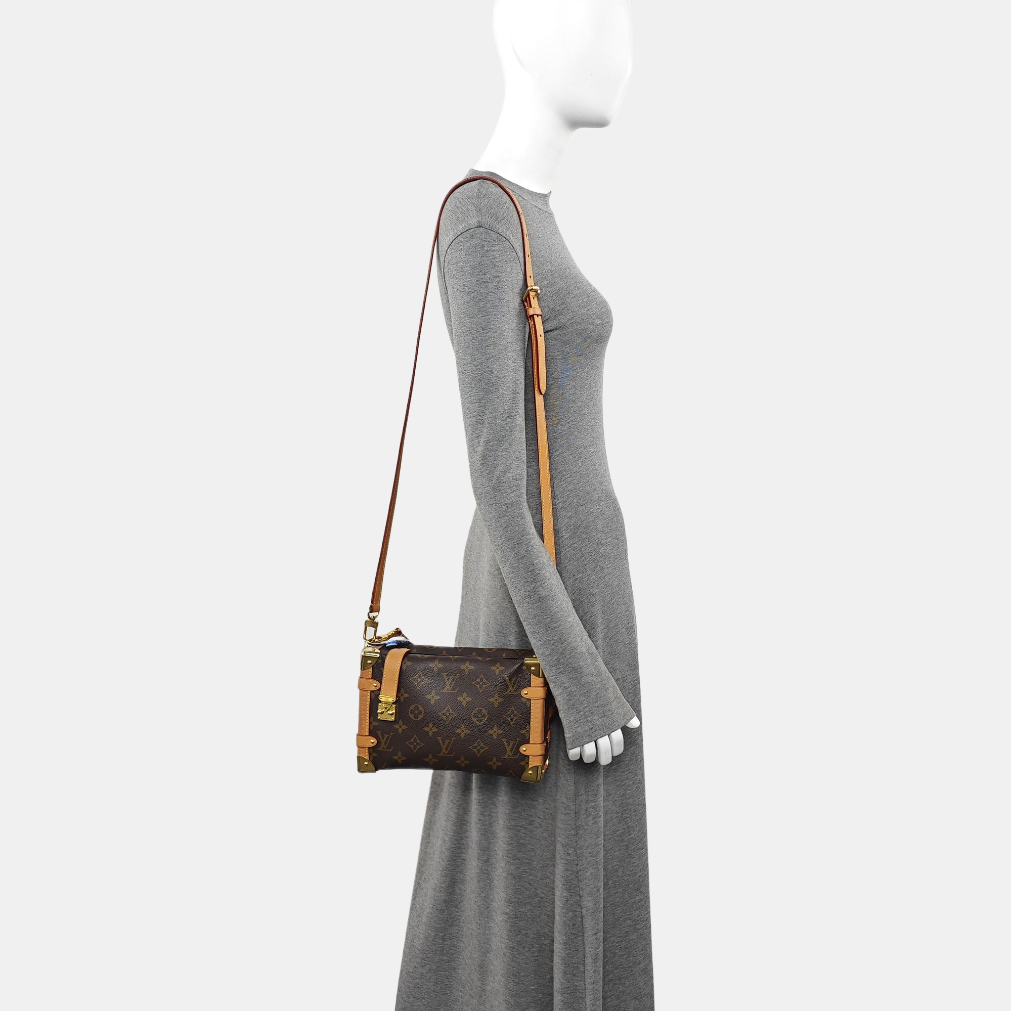 SIDE TRUNK MM Monogram Coated Canvas Brown