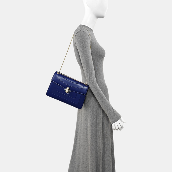SERPENTI FOREVER Medium Calfskin Blue
