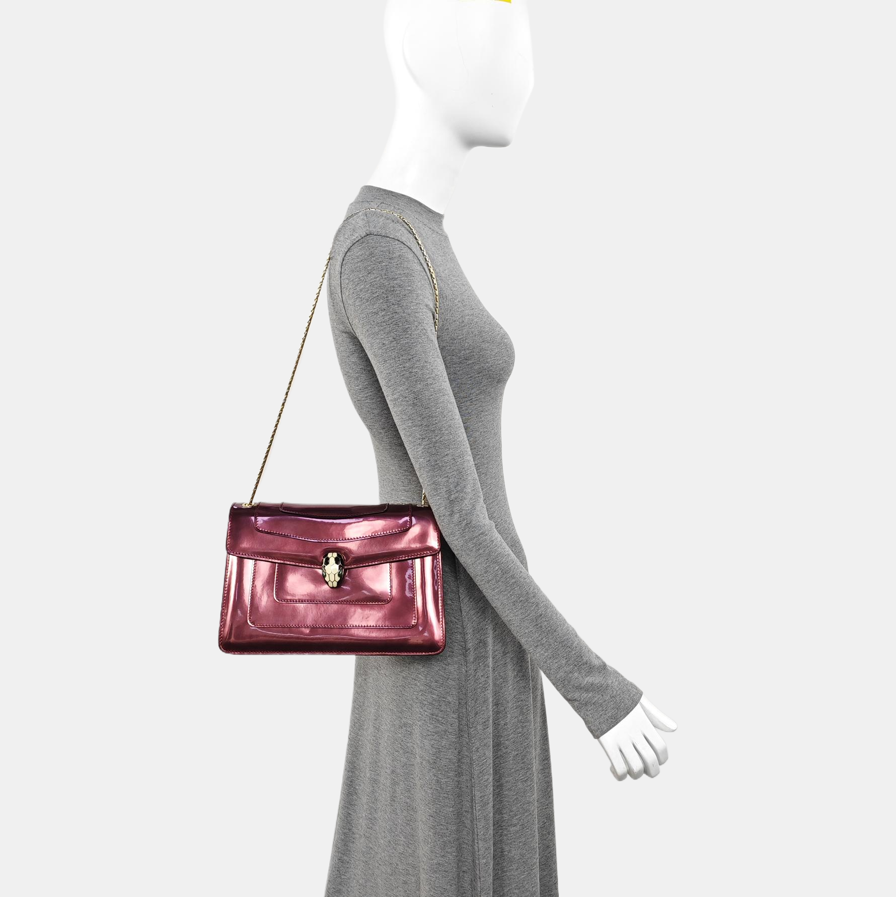 SERPENTI FOREVER Patent Leather Red