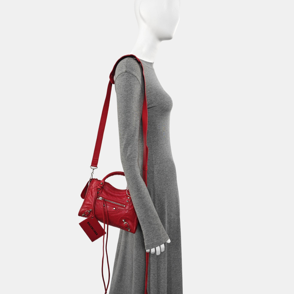 Classic City Mini Lambskin Red