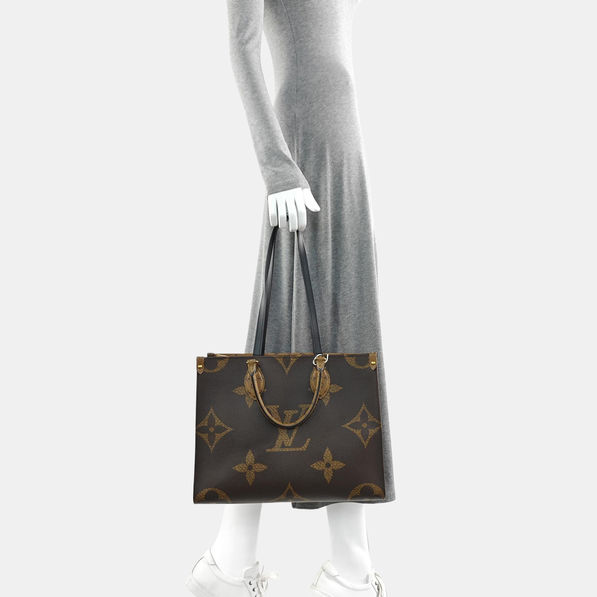 ONTHEGO MM Monogram Coated Canvas Brown