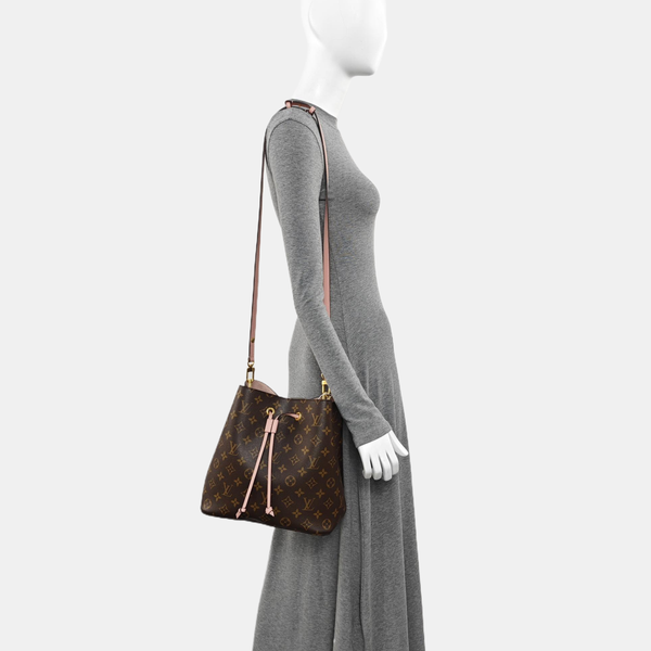NÉONOÉ MM Monogram Coated Canvas Brown