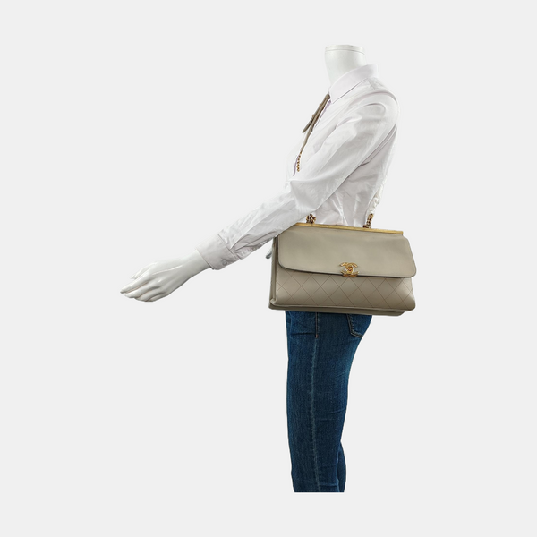 Quilted Lambskin White