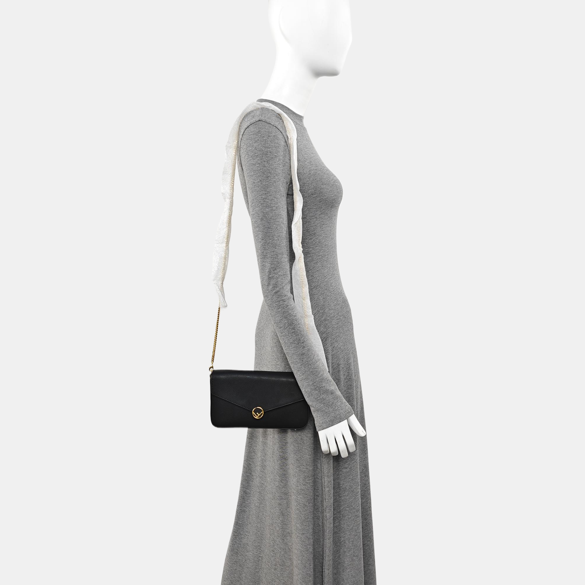 Calfskin Shoulder Bag Black