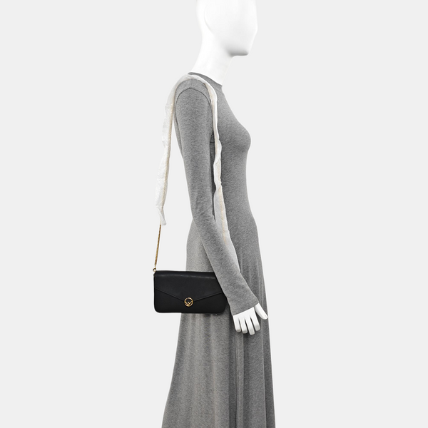Calfskin Shoulder Bag Black