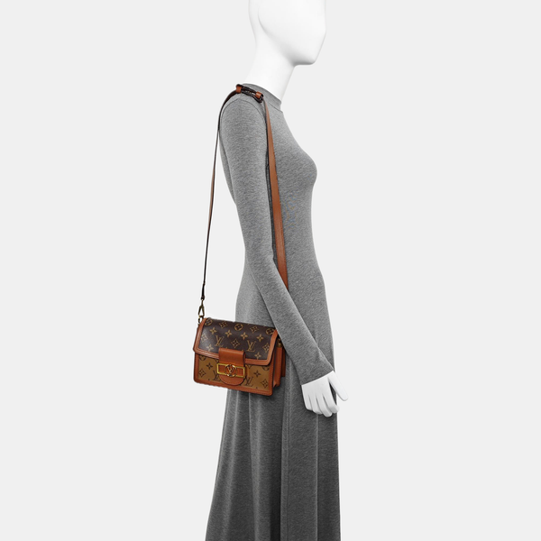 DAUPHINE Mini Monogram Coated Canvas Brown