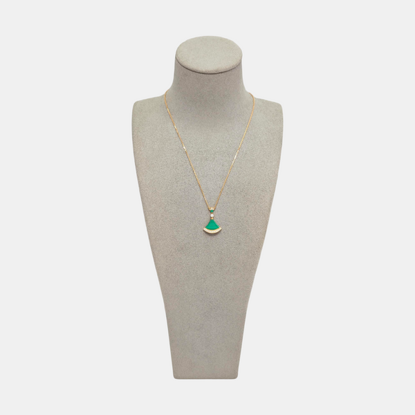 DIVAS' DREAM 18k Rose Gold Green Necklace
