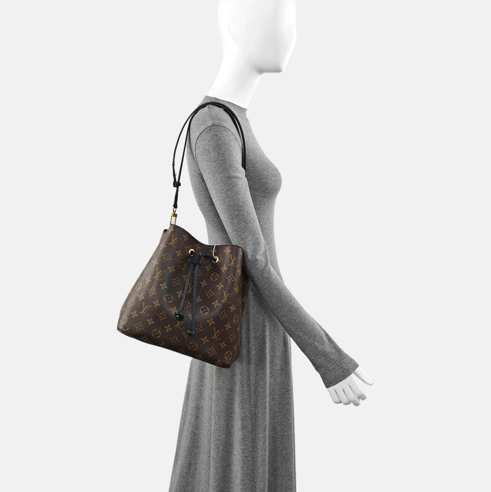 NÉONOÉ MM Monogram Coated Canvas Brown