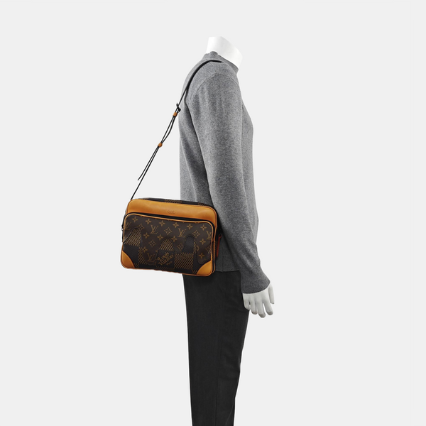 NIL Damier Ebene Calfskin Brown