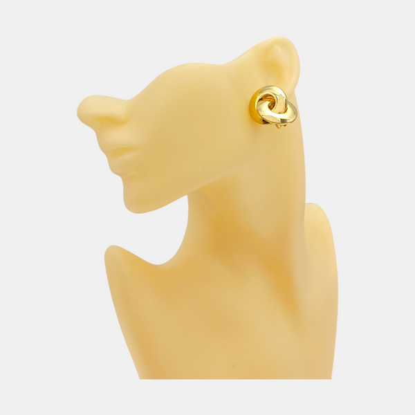 Metal Gold Clip On Earrings
