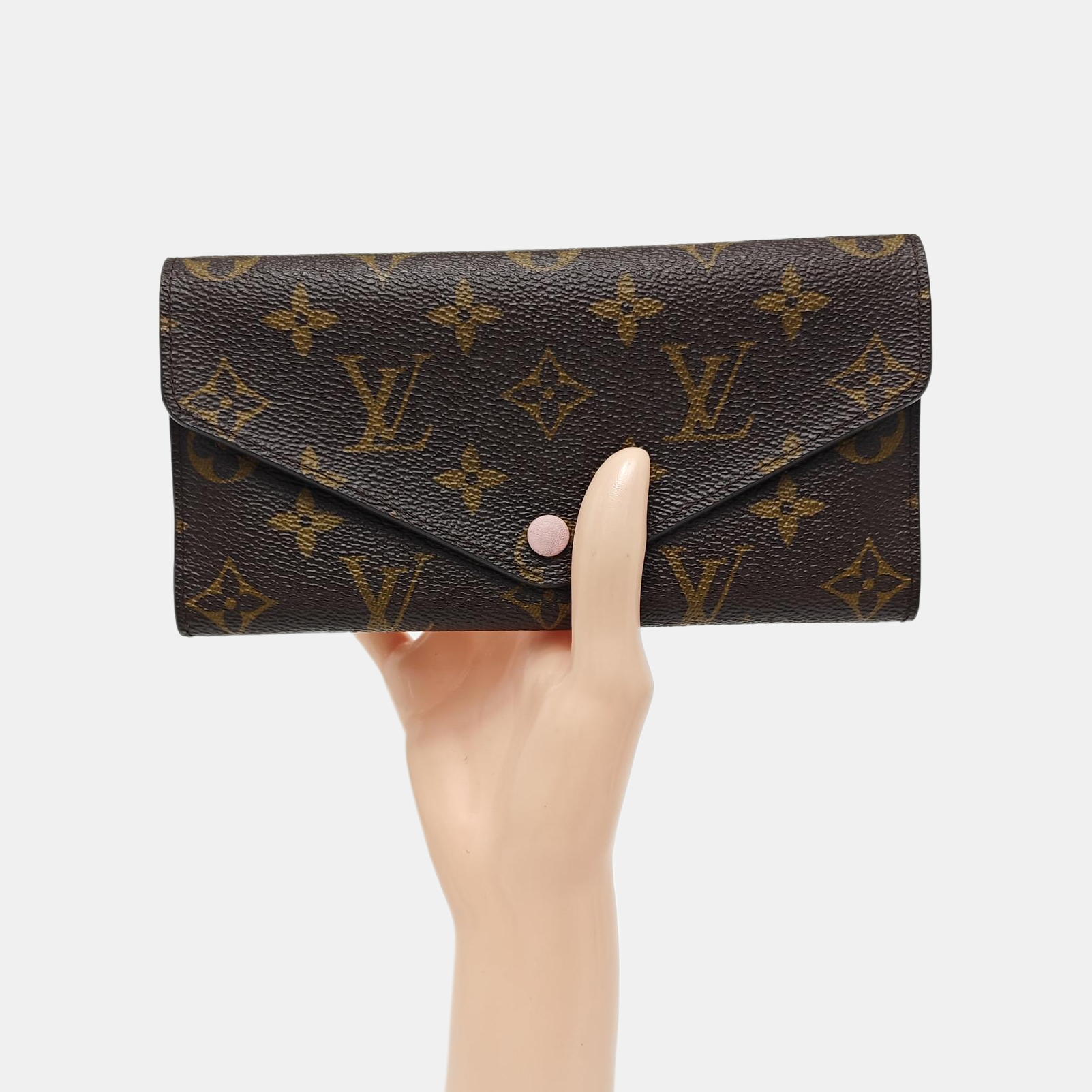 JOSÉPHINE Monogram Coated Canvas Brown Wallet