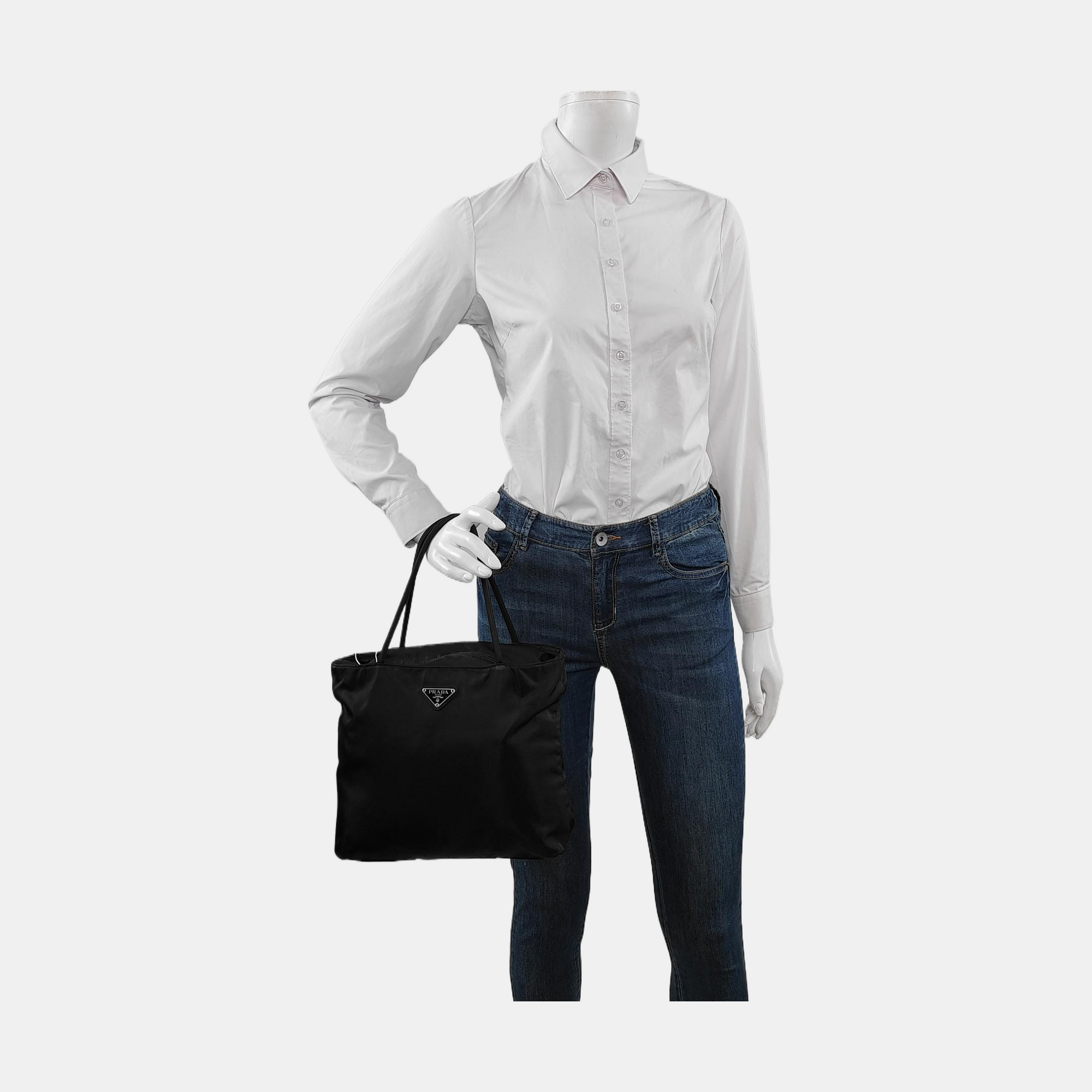 Nylon Tote Bag Black