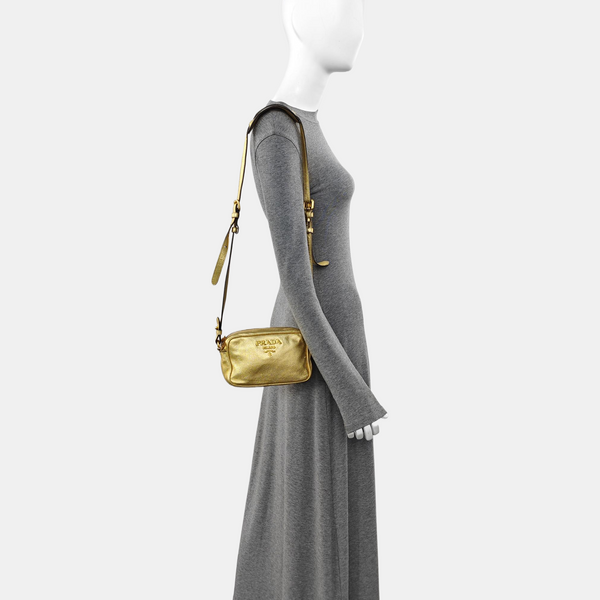 Calfskin Shoulder Bag Gold