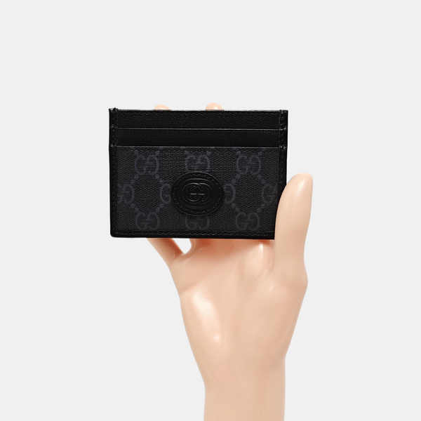 Coated Canvas Card Holder Black
