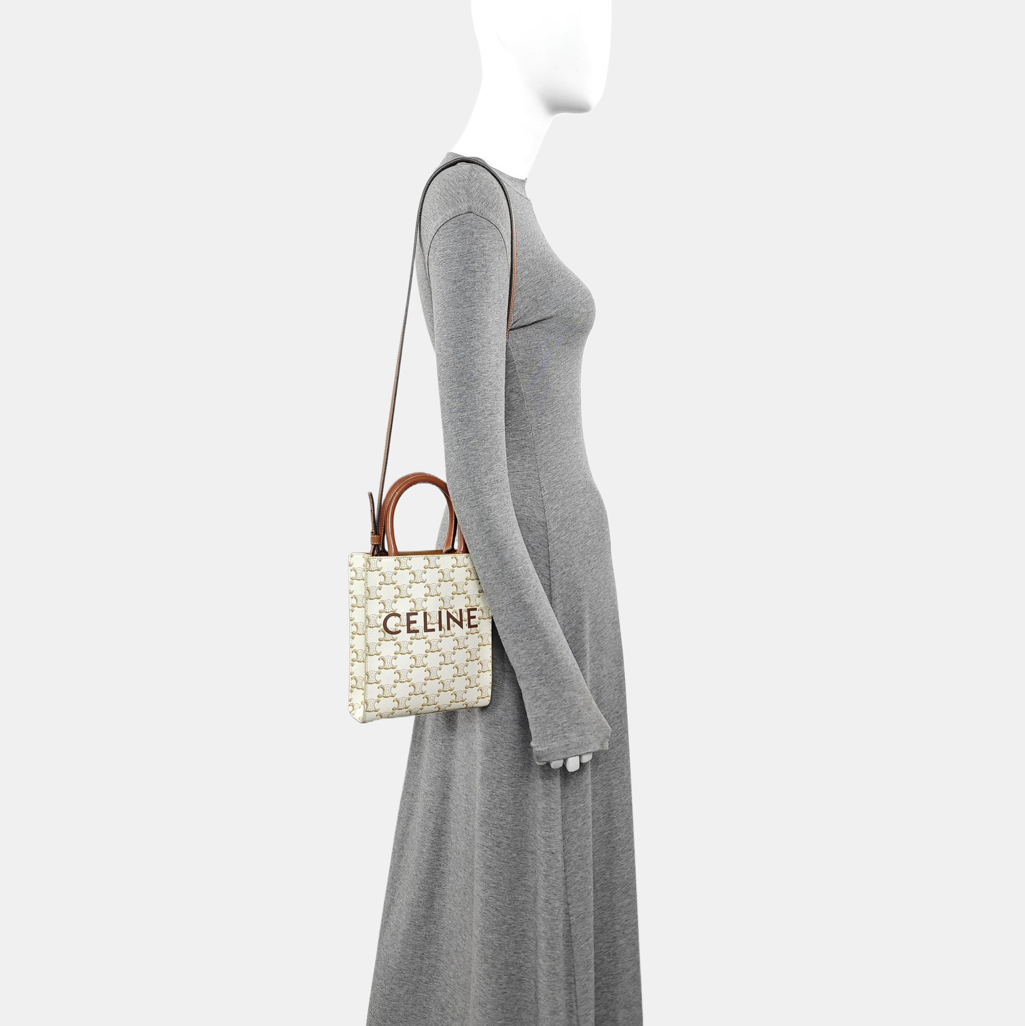 CABAS CELINE Mini Coated Canvas White